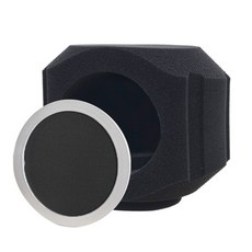 고품질 소음 감쇠 기능이 있는 가수 및 방송인을 위한 1PC 마이크 앞 유리 마이크 격리 부스, 실버 프레임 블랙 m