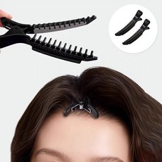 salimm 논슬립 앞머리 헤어 뿌리 볼륨 집게핀 1+1, 2개, 블랙