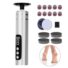 일리마 전동 발각질제거기 풋파일, MZX-001, 실버