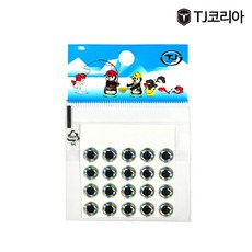 애기 눈알 스티커 대용량 채비 구슬삼각도래 쭈꾸미 핀도래 자작 인터락 낚시 눈알스티커, 눈알스티커-중(레드)