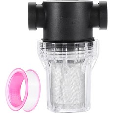 uxcell 압력 세척기 필터 1/2" NPT 암컷 나사산 인라인 메쉬 스트레이너 부착 야외 정원 입구 물을 위한 실란트 테이프가 있는 스테인리스 스틸 스크린 (사이즈: 40, 3/4", 20 Mesh, 1개