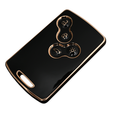 르노삼성 SM3 SM5 SM7 QM3 QM5 호환 스마트 차 키케이스 키홀더 TPU 키커버 리모컨, TA60(4버튼), 블랙