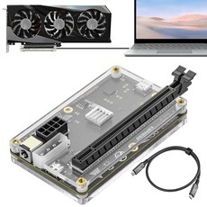 PCIE 3.0 x16 22Gbps eGPU DOCK 썬더볼트 4 케이블 3/4 USB 4가 특징인 윈도우 노트북 콘솔용 외장 GPU NVIDIA AMD 그래픽 카드와 호환, PCIE 3.0 x16 22Gbps eGPU DOCK,