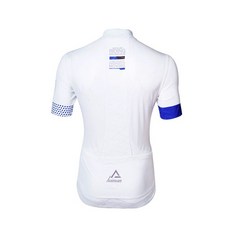 흰색 자전거 라이딩 반팔 저지 여름 사이클 옷 상의