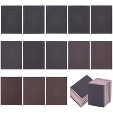 BENECREAT 26팩 샌딩 스폰지 블록 3가지 스타일 습식 건식 사포 광택 스폰지 도구 포함 자동차 바디 수리 목공 키트 내구성 있는 커피 컬러 패드, BENECREAT 26팩 샌딩 스폰지 블록, 3가지 스