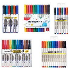 모나미 네임펜 T 트윈타입 12색, 혼합색상, 1세트