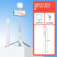 미니 휴대용 셀카 삼각대 라이브 방송 촬영용 보조 조명 핸드폰 거치대, 1개, 플로어 진주BR47 보조광 FL08RGB