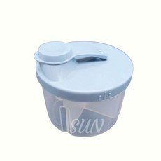 台灣出貨 四格旋轉奶粉分裝盒 240ml 40g 三色 奶粉盒 儲存盒 零食分裝盒 食品級 PP材質 嬰兒 奶粉 零食, 藍色, 1個