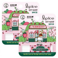 멘소래담 립아이스 스트로베리 립밤x2개 SPF15 과일 자외선차단 프리미엄 립케어