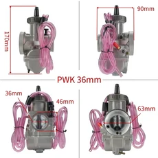 오토바이 레이싱 카브레타 Keihin PWK 33 42mm KTM EXC 12 LT USA 1998 ATV Enduro 더트, 03 36mm