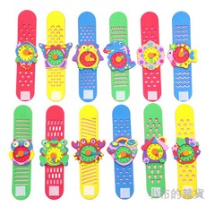 小布的雜貨 黏貼手錶 台灣現貨 EVA海綿 卡通造型手錶 DIY時間材料包 益智美勞