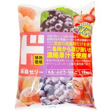일본 돈키호테 곤약젤리 포도+복숭아+사과, 3개, 360g
