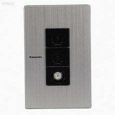 플래티마 실버 CATV 8P 2구 통신콘센트 방랜공사 메탈소재 네트워크소켓, 상세페이지 기재