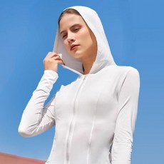 슬림핏 후드집업 여성 가볍운 쿨링 운동복 긴팔 자켓 햇빛 차단 후드티 재킷 슬림핏옷