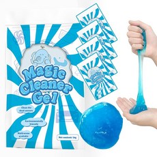 청소 슬라임 젤 클리너 키보드 자동차 틈새 쓰레기와 먼지 제거 70g*5, 상세페이지 참조, 1개