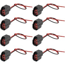 S824 연료 분사기 커넥터 피그테일 와이어 GM LS2 LS3 LS7 포드 머스탱 4.6L 닷지 OE 번호 교체 EC264 WPT159 15306318 1740008 8개, S824 연료 분사기 커넥터 피그테일 와이어 GM LS