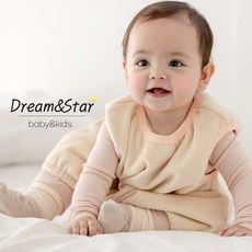 [꿈과별]허그밤 골지 수면조끼 겨울 아기 잠옷 내의 실내복 바디슈트