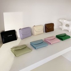 韓版新款女士零錢包ins學生 純色簡約卡包多功能口紅包大容量錢包