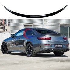 벤츠 W213 E쿠페 2도어 W238 E200 E300 E53 17-21년 스포일러 ABS 호환, 카본 fibre look
