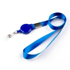 일상채움 릴홀더 사원증 목걸이 줄, 2개, 블루