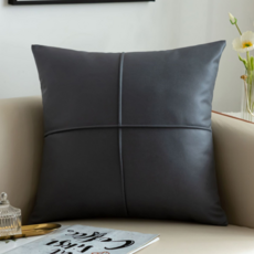 서플라이랩 북유럽 비건레더 가죽 쇼파쿠션 국산솜 포함, 옵션6.다크그레이