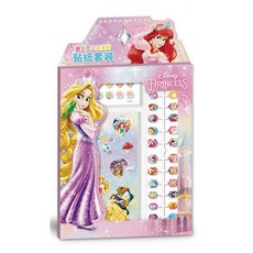 正版 迪士尼指甲貼 兒童指甲貼 3D指甲貼 卡通指甲貼 單張區 指甲貼 貼紙 美甲貼片 美甲 公主 冰雪奇緣 米奇, 1個, 長髮公主-貼紙禮盒