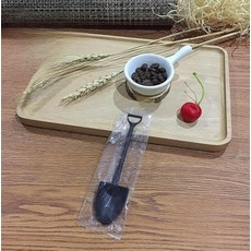 일회용 스푼 삽모양 디저트 플라스틱 01.검은색 개별 포장 1000개, 02.파란색 개별 포장 1000개