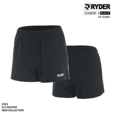 라이더 2026RSBP-6 여성 3부 반바지 배드민턴 피클볼 탁구 스쿼시 스포츠웨어