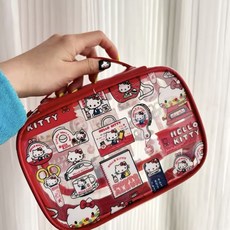 헬로키티 PVC 투명가방 물놀이파우치 수영장 워터파크 방수 수영복 비치백, 키티