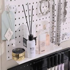 로랑마켓 타공판 선반 세트 타공판후크, 09진열장세트 블랙