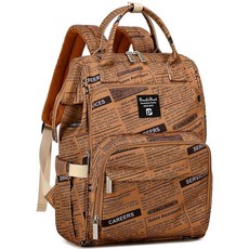 Pomelo Best 기저귀 가방 백팩 세련된 방수 다기능 대형 아기 가방 교체 매트 및 유모차 스트랩 포함 신문 백팩