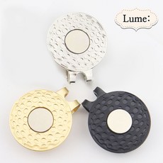 [1+1] Lume: 골프볼마커 자석햇클립 볼마커 클립 2개입, 실버+실버
