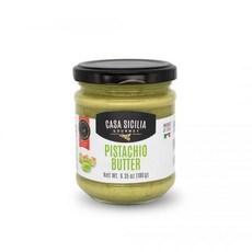 카사 시칠리아 고메 로스팅 피스타치오 스위트 크림 이탈리안 디저트 스프레드 벌크 페이스트리 베이킹 젤라토 토스트용 프리미엄 견과류 크림 4.41파운드(1팩), Pistachio Butter, 6.35 Ounce (Pack of 1)