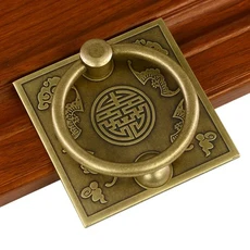 중국 골동품 가구 서랍 손잡이 하드웨어 클래식 옷장 캐비닛 신발 문짝 콘 빈티지 풀 링, 1. antique style