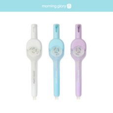 모닝글로리 밀키컬러 노크식 수정테이프, 3개, 화이트 1 + 민트 1 + 베리 1