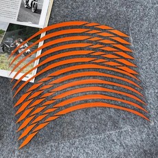 오토바이 휠 스트라이프 데칼 반사 스티커, 1개, 1. Orange
