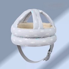 嬰兒防撞帽 寶寶學步帽 頭部保護帽 安全頭盔 防摔護頭帽, 1個, 淺灰小魚, 淺灰