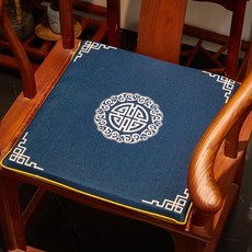 中式加厚椅墊, 吉祥藏青1, 1個