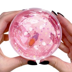 젤리블리스 인어풍덩 지글리 슬라임, 핑크, 100g, 1개