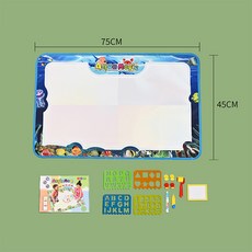 DIU 兒童超大水畫毯畫板小孩子神奇魔法清水畫布彩色寫字塗鴉, 1個, 如圖