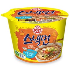 오뚜기 스낵면 큰컵 90g 컵라면 사발면 간식, 12개