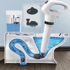 더배라 4세대 변기 뚫어뻥 화장실 하수구 세면대 막힘 관통기 BD-블랙, 블랙, 1개