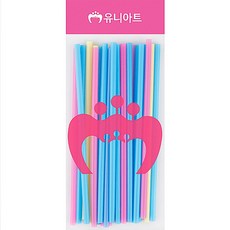 유니아트 1000 일자빨대 7mm 파스텔혼합, 1개