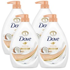 도브 수딩 코코넛 오트 바디워시, 1kg, 4개