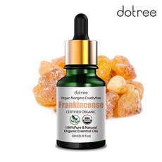 도트리 유기농 비건 프랑킨센스 100% 퓨어 내추럴 아로마 에센셜 오일, 1개, 10ml, 티트리