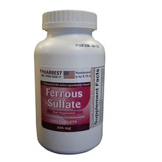 황산 제 1 철 325mg 정제 1000개, 황산 제 1 철 325mg 정제, 1000개, 1개, 29ml