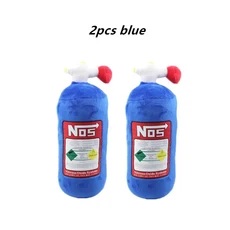자동차 목 베개 머리 받침 운전자 앞 조수석 NOS 병 장식 쿠션 플러시, 12 2pcs blue
