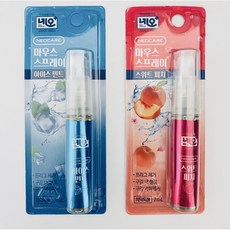 네오 마우스 스프레이 4개 (아이스민트/스위트피치) 구취제거 프라그제거 구강청결제 의약외품, 아이스민트2개 + 스위트피치2개, 7ml