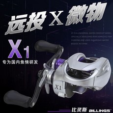 漁人百寶閣 靈斯X1水滴輪卸力剎車防炸線全水域泛用微物遠投路亞專用漁線輪, X1泛用型水滴輪（泄力報警）,右手型（右手搖輪）