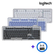 로지텍 코리아 ALTO KEYS K98M 무선 블루투스 기계식 키보드 수신기 포함 한글 자판 25년 9월 신모델, 도브 화이트(화이트) + 볼트 수신기 세트, 제조사축
